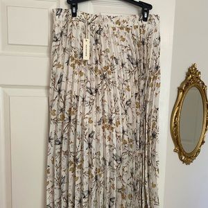 Max Studio Pleated Midi Skirt